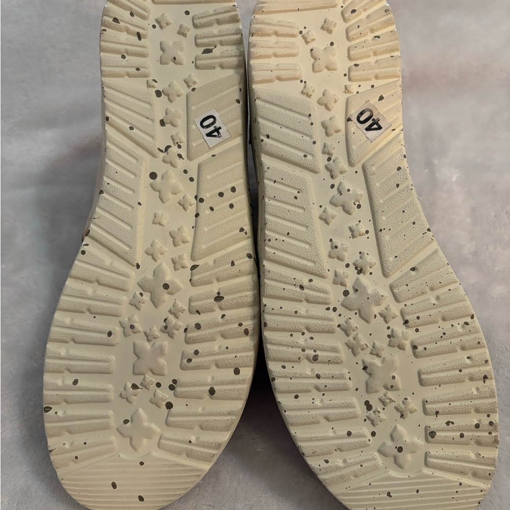 Women’s YSMIIH Cotton Ankle Boots Beige Size 8.5 - Picture 2 of 3